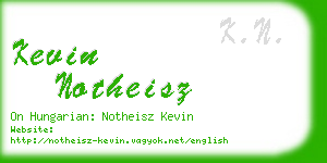kevin notheisz business card